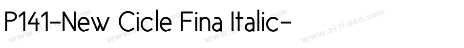 P141-New Cicle Fina Italic字体转换